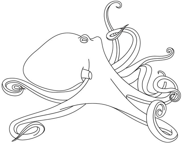 Coloring page: Octopus (Animals) #19075 - Free Printable Coloring Pages