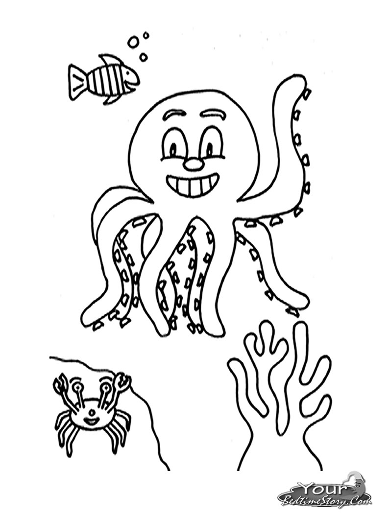 Coloring page: Octopus (Animals) #19078 - Free Printable Coloring Pages