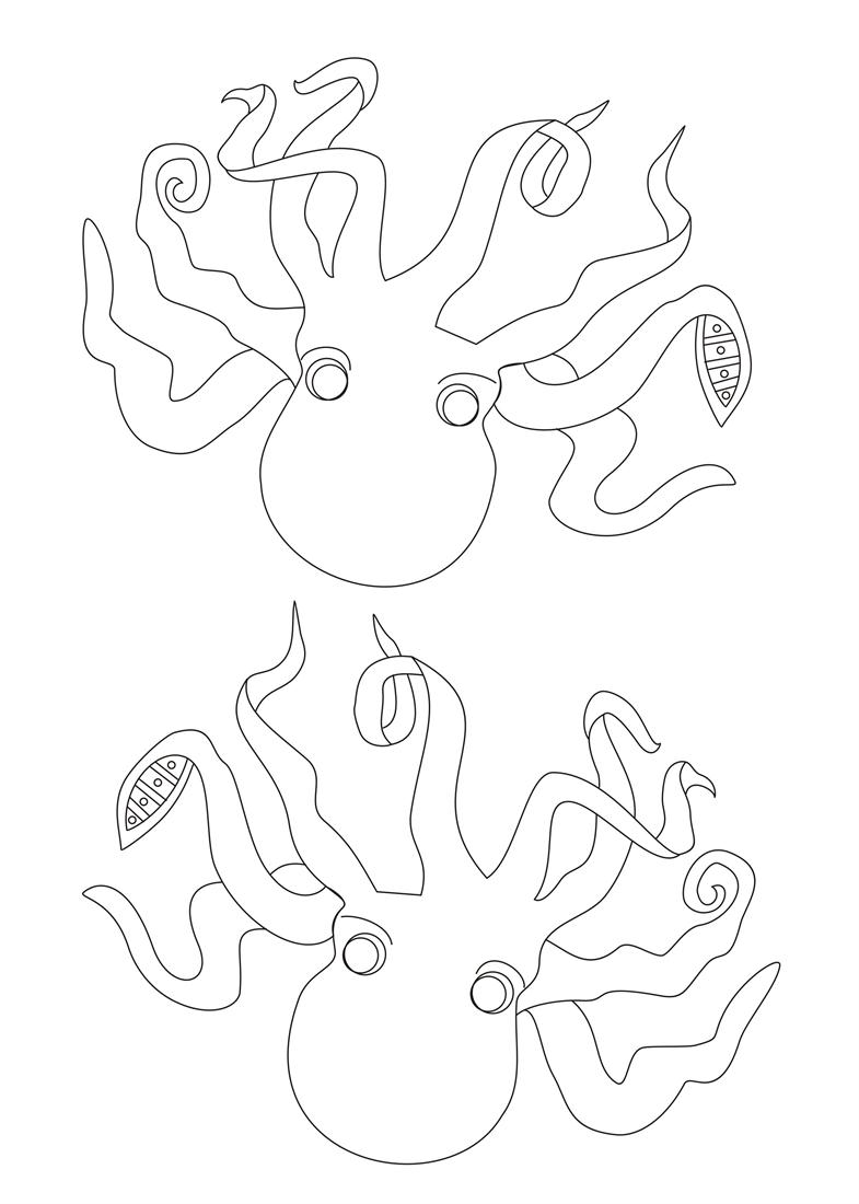 Coloring page: Octopus (Animals) #19086 - Free Printable Coloring Pages