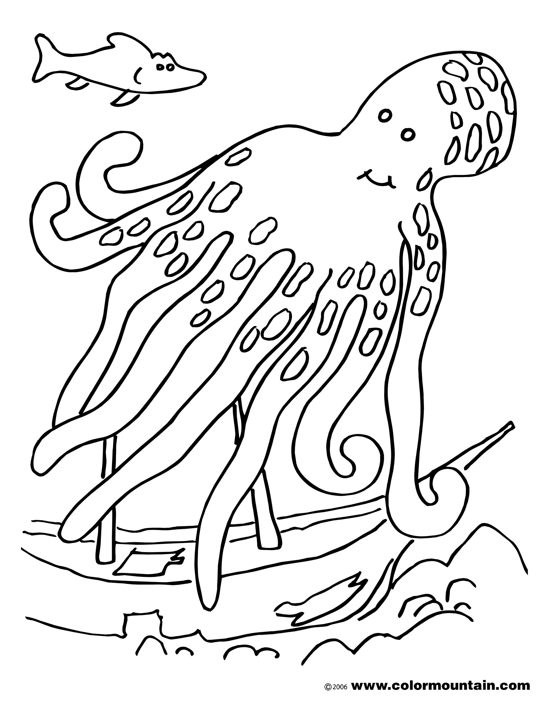 Coloring page: Octopus (Animals) #19087 - Free Printable Coloring Pages