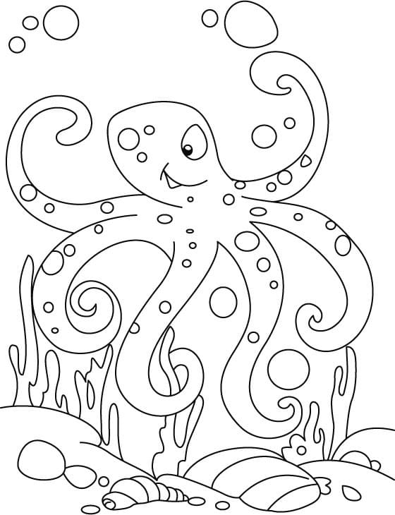 Free printable Octopus coloring page #194430 from Animals collection