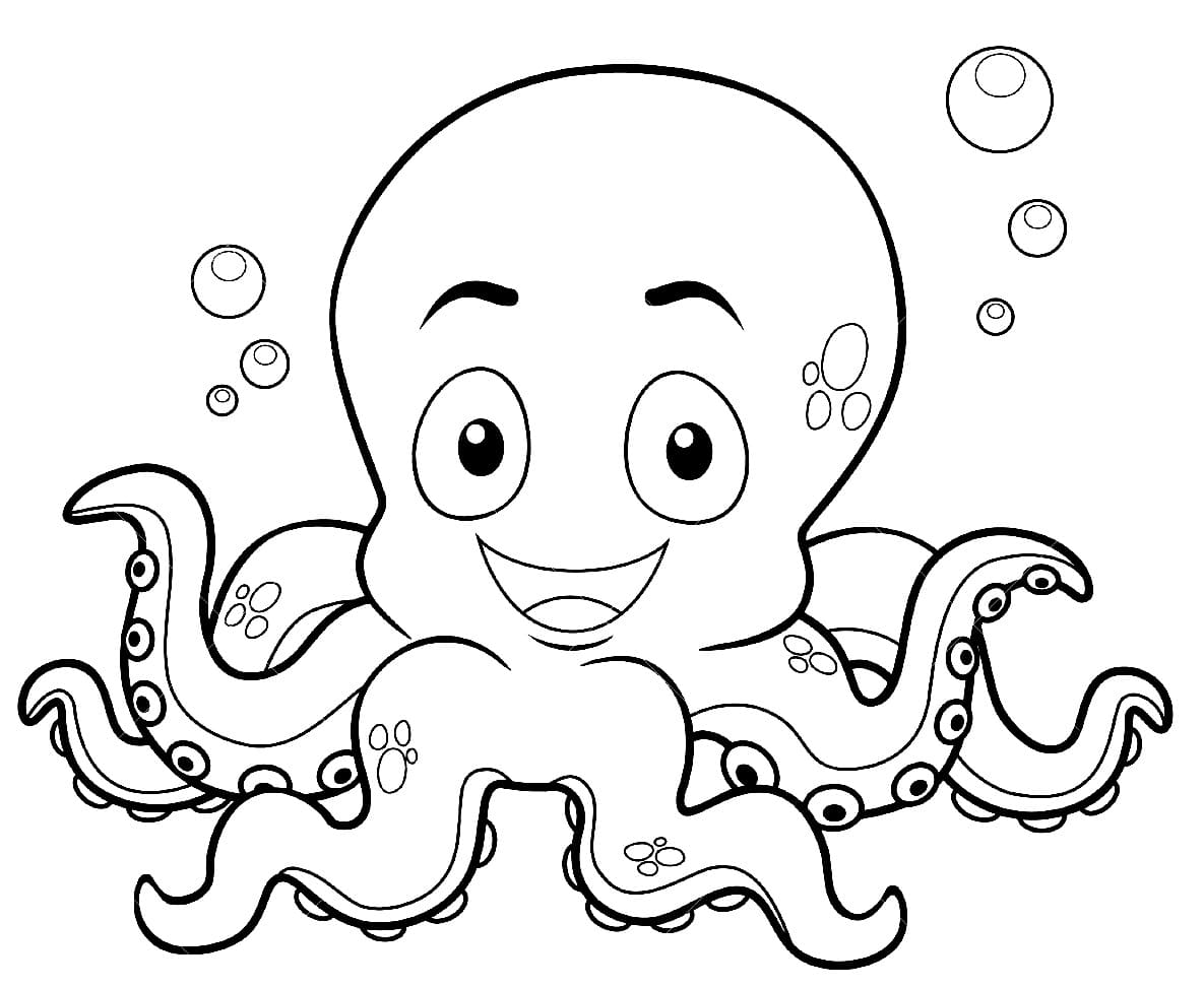 Free printable Octopus coloring page #194466 from Animals collection