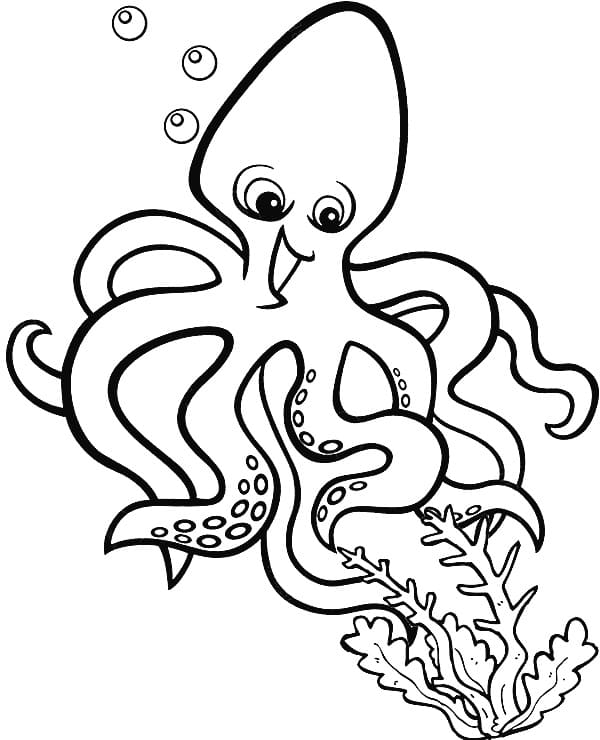 Free printable Octopus coloring page #194474 from Animals collection