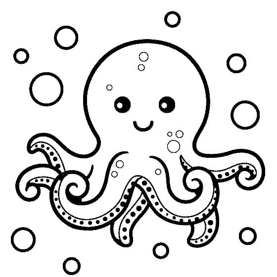 Free printable Octopus coloring page #194479 from Animals collection