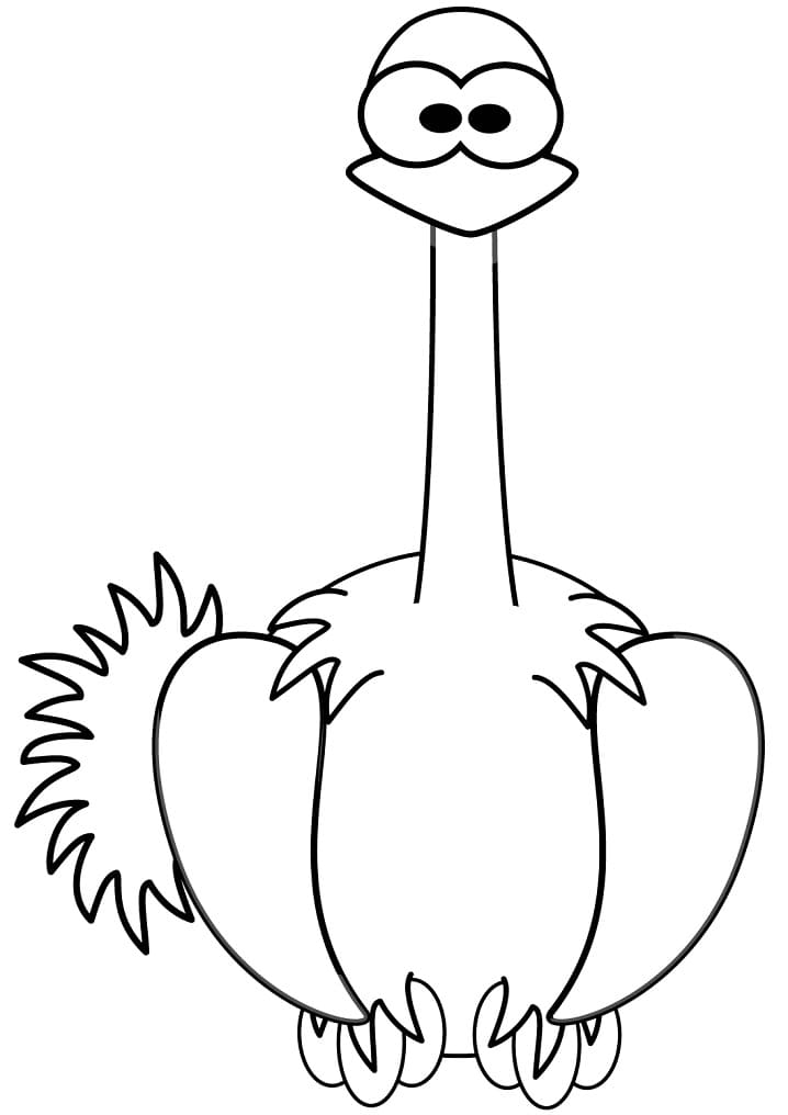 Free printable Ostrich coloring page #204544 from Animals collection Free printable Ostrich coloring page #204544 from Animals collection