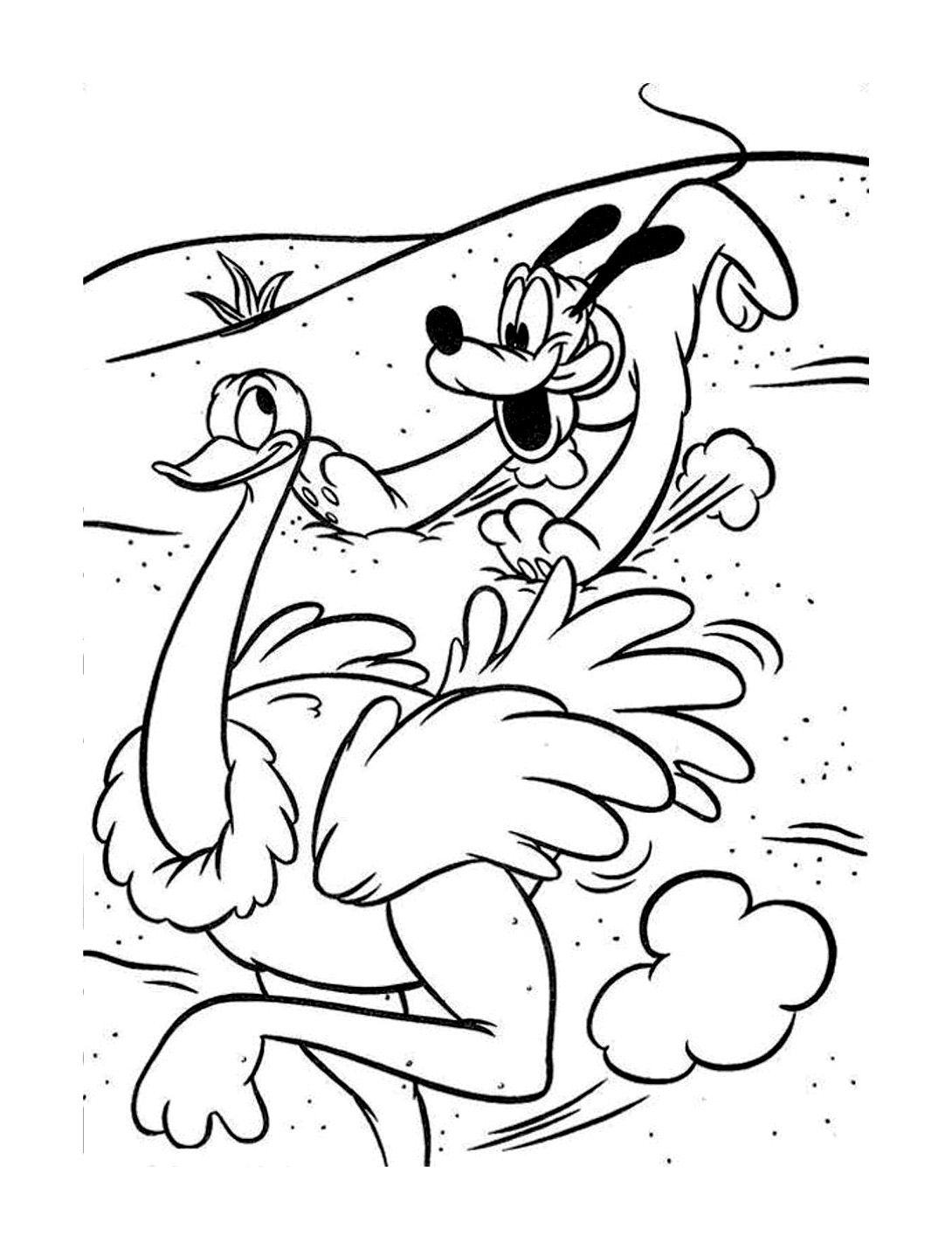 Coloring page: Ostrich (Animals) #708 - Free Printable Coloring Pages