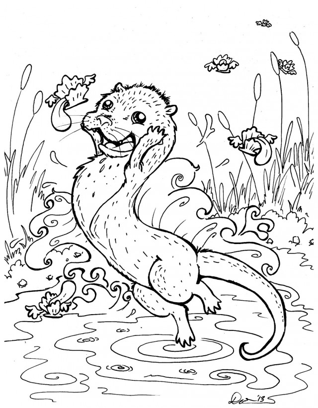 Coloring page: Otter (Animals) #10703 - Free Printable Coloring Pages