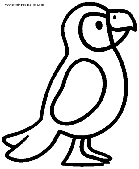 Coloring page: Parrot (Animals) #16162 - Free Printable Coloring Pages
