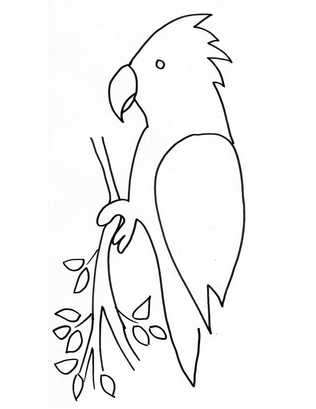 Coloring page: Parrot (Animals) #16168 - Free Printable Coloring Pages