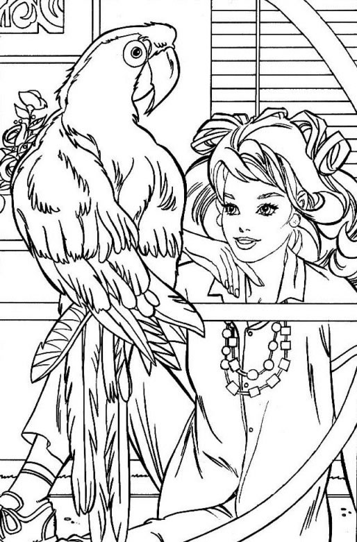 Coloring page: Parrot (Animals) #16182 - Free Printable Coloring Pages