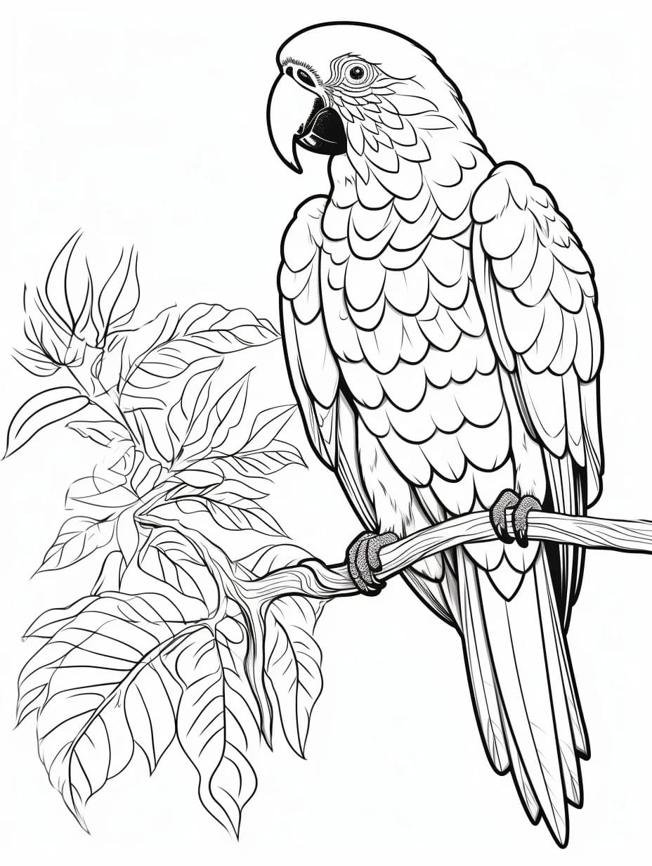 Free printable Parrot coloring page #217792 from Animals collection