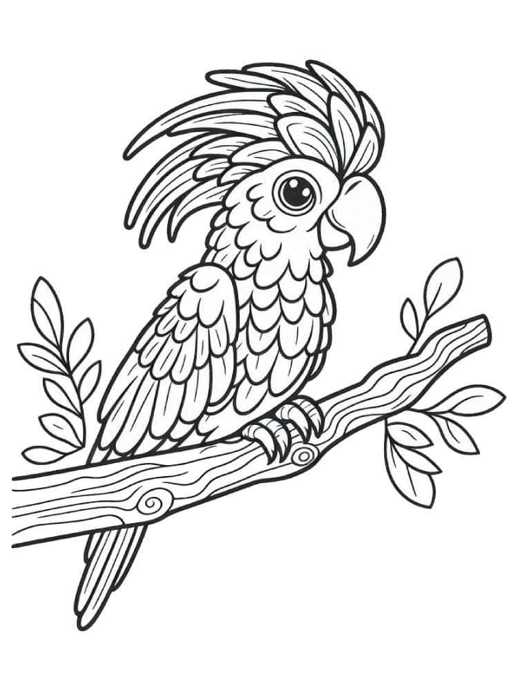 Free printable Parrot coloring page #217794 from Animals collection Free printable Parrot coloring page #217794 from Animals collection