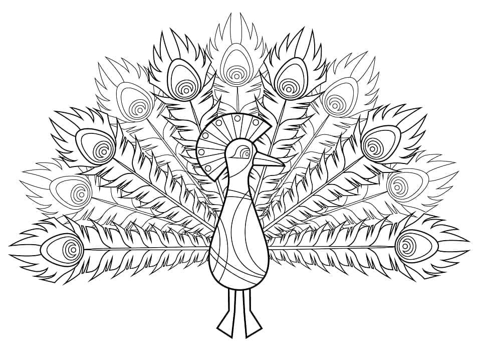 Free printable Peacock coloring page #197594 from Animals collection