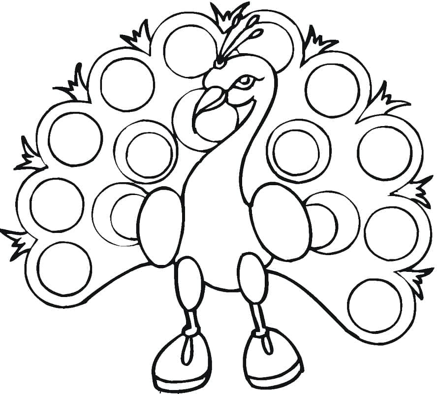 Free printable Peacock coloring page #197618 from Animals collection