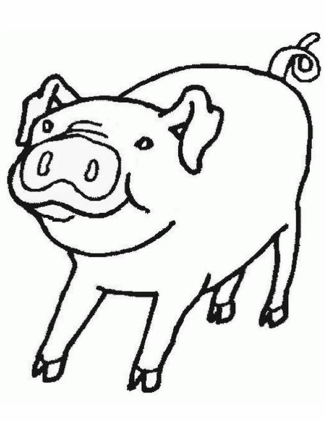 Free printable Pig coloring page #17633 from Animals collection Free printable Pig coloring page #17633 from Animals collection