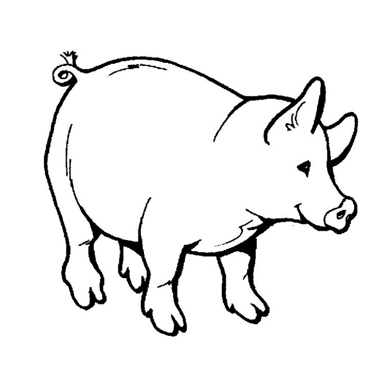 Coloring page: Pig (Animals) #3585 - Free Printable Coloring Pages