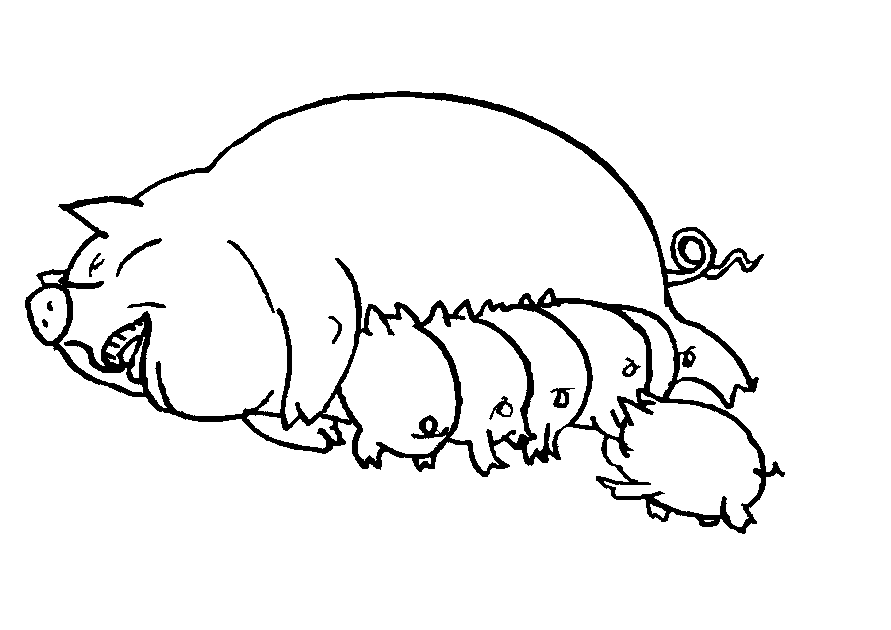 Coloring page: Pig (Animals) #3599 - Free Printable Coloring Pages