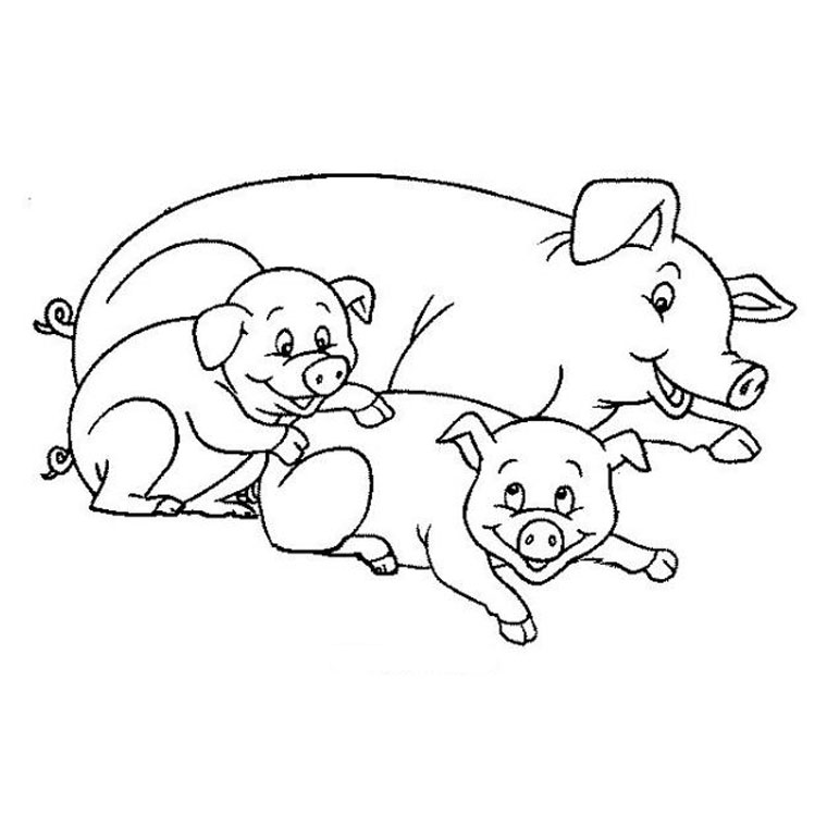 Coloring page: Pig (Animals) #3601 - Free Printable Coloring Pages