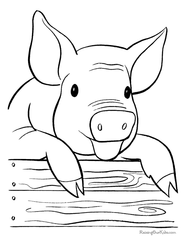 Coloring page: Pig (Animals) #3605 - Free Printable Coloring Pages