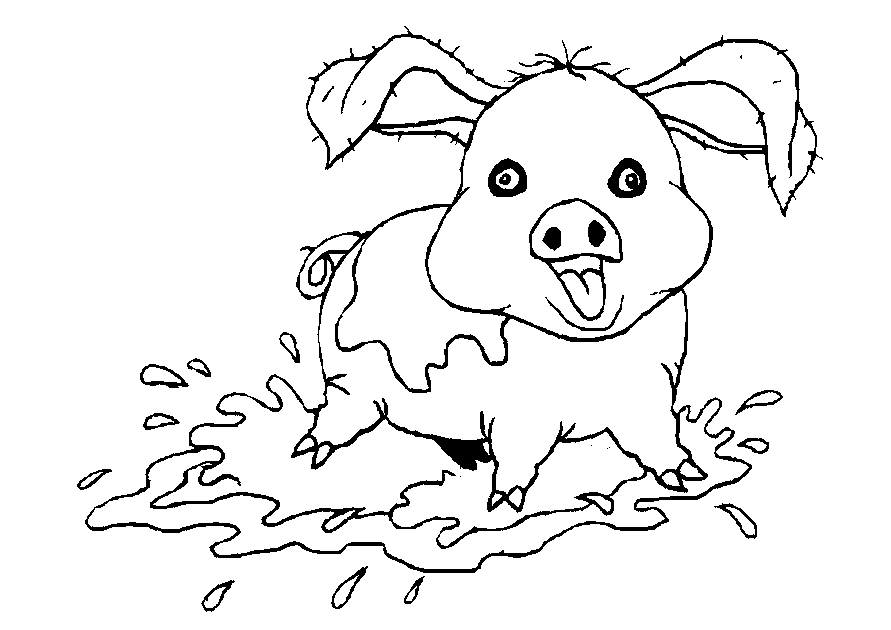 Coloring page: Pig (Animals) #3635 - Free Printable Coloring Pages