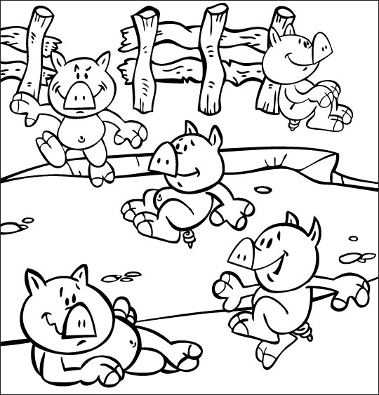 Pig #3740 (Animals) – Printable coloring pages