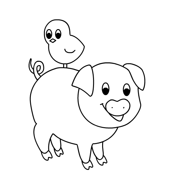 Coloring page: Pig (Animals) #3755 - Free Printable Coloring Pages