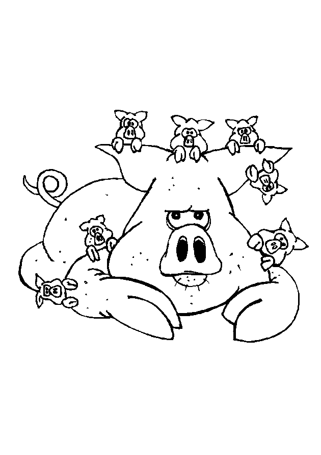 Coloring page: Pig (Animals) #3766 - Free Printable Coloring Pages