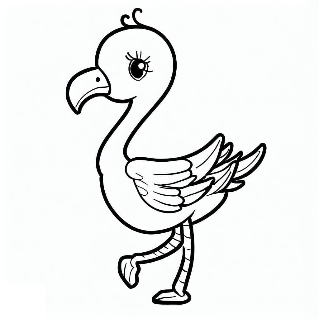 Free printable Pink Flamingo coloring page #198779 from Animals collection Free printable Pink Flamingo coloring page #198779 from Animals collection