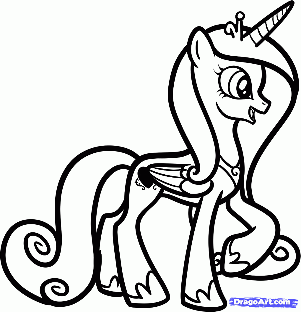 Drawing Pony #17940 (Animals) – Printable coloring pages
