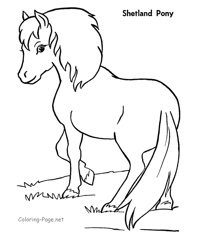 Coloring page: Pony (Animals) #17946 - Free Printable Coloring Pages