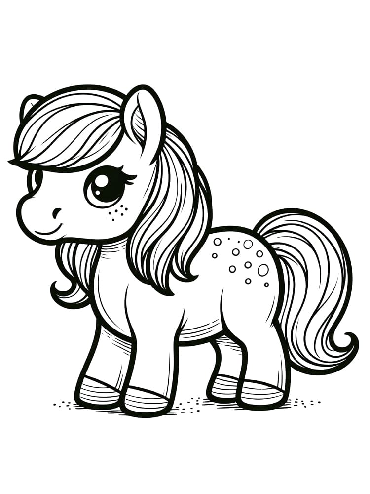 Free printable Pony coloring page #210317 from Animals collection