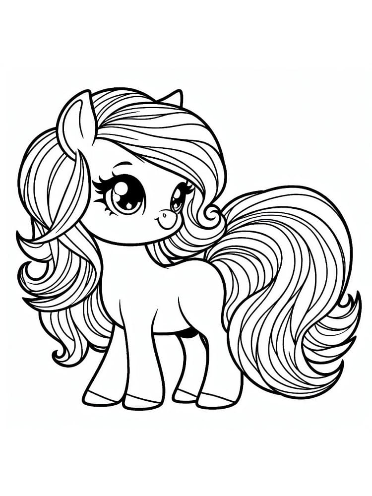 Free printable Pony coloring page #210320 from Animals collection