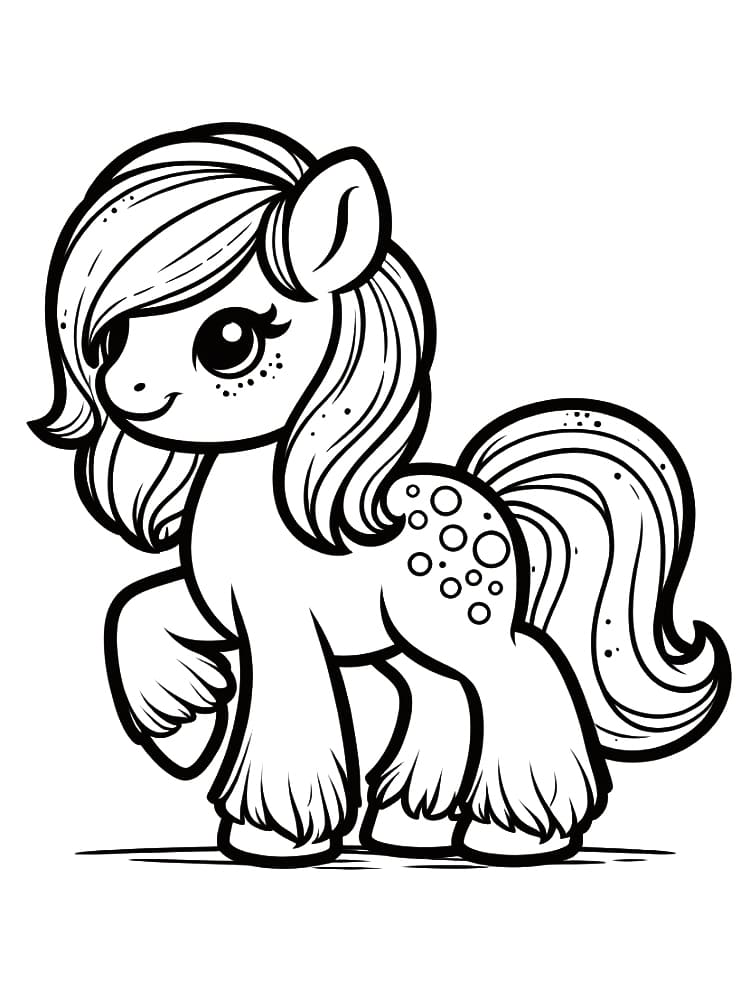 Free printable Pony coloring page #210322 from Animals collection