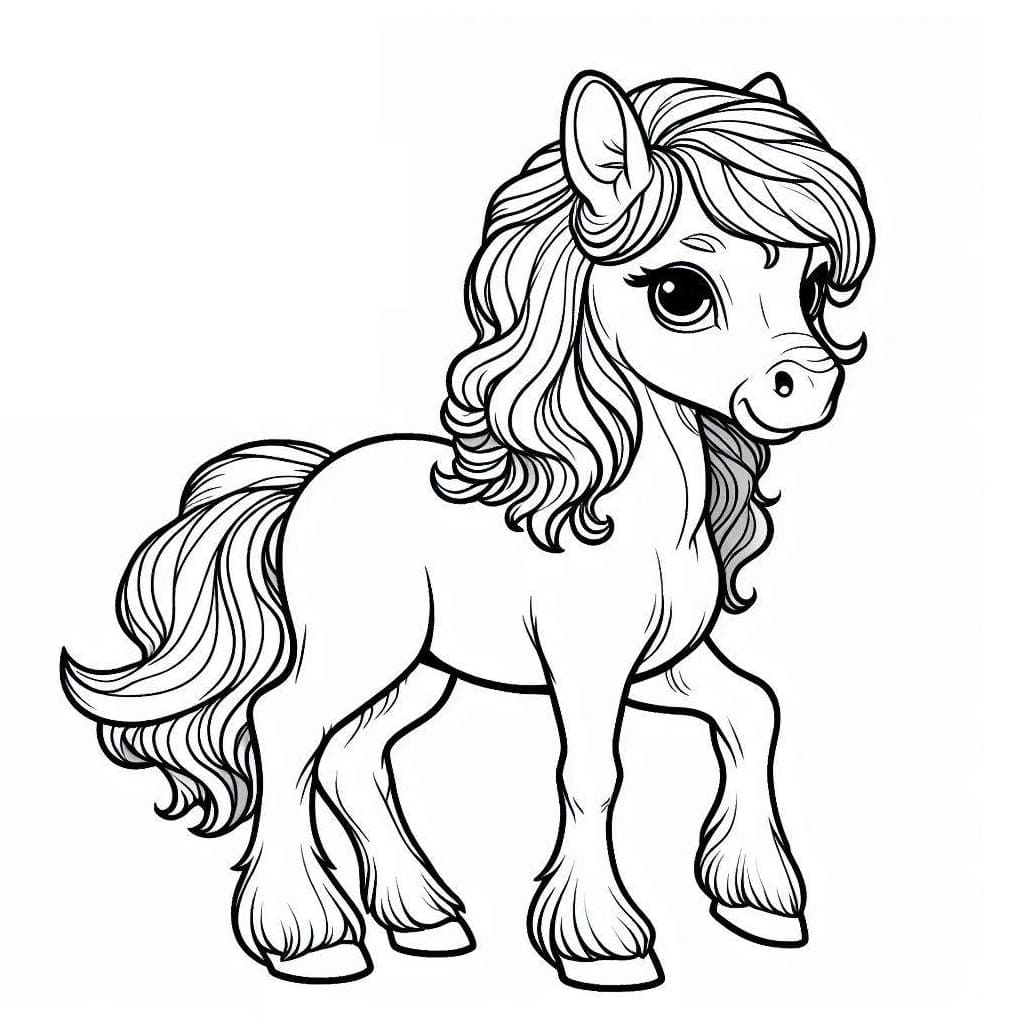 Free printable Pony coloring page #214226 from Animals collection
