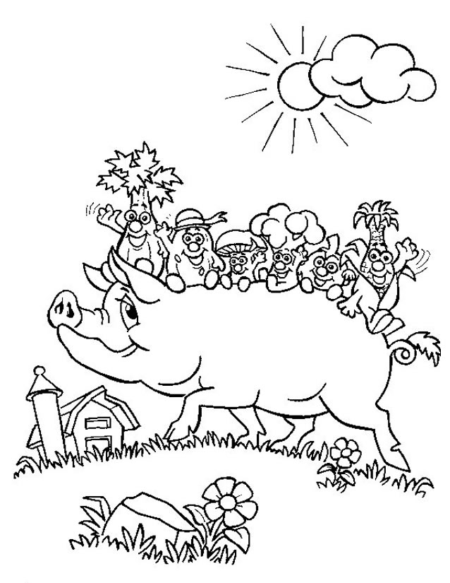 Coloring page: Pork (Animals) #17629 - Free Printable Coloring Pages