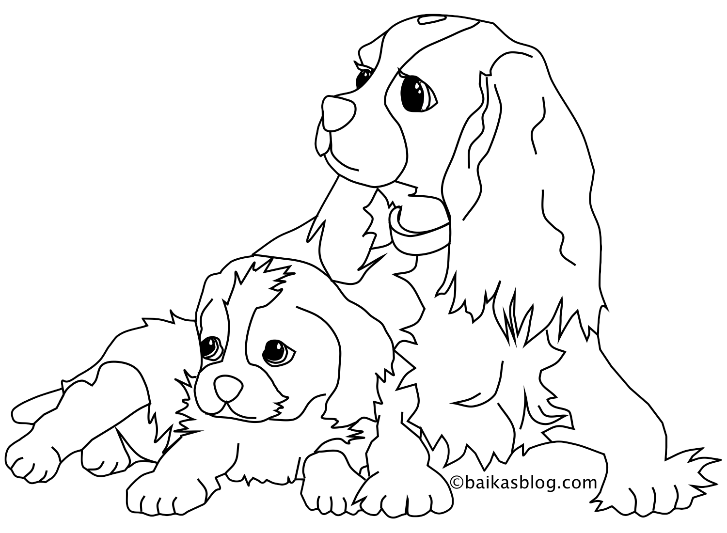 Coloring page: Puppy (Animals) #2892 - Free Printable Coloring Pages