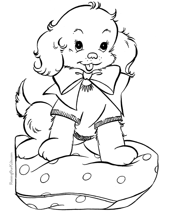 Coloring page: Puppy (Animals) #2894 - Free Printable Coloring Pages