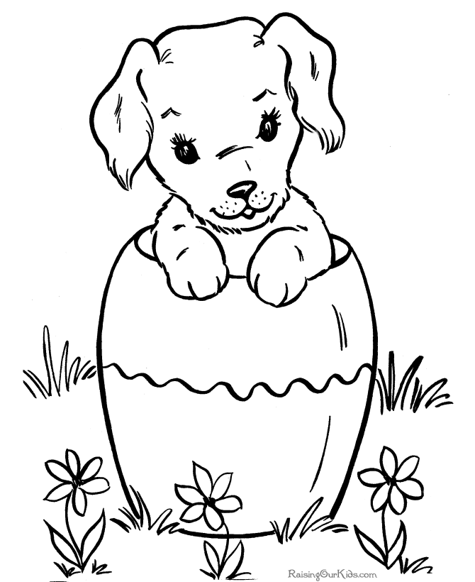 Coloring page: Puppy (Animals) #2908 - Free Printable Coloring Pages