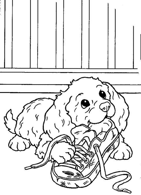 Coloring page: Puppy (Animals) #2923 - Free Printable Coloring Pages