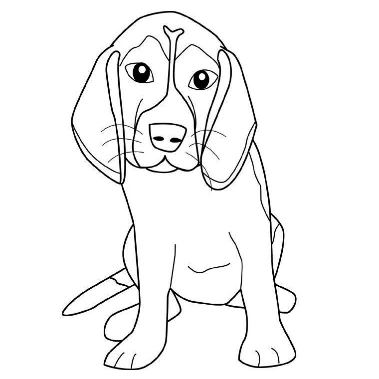 Coloring page: Puppy (Animals) #2925 - Free Printable Coloring Pages