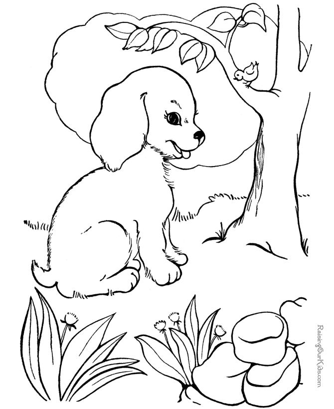 Coloring page: Puppy (Animals) #2926 - Free Printable Coloring Pages