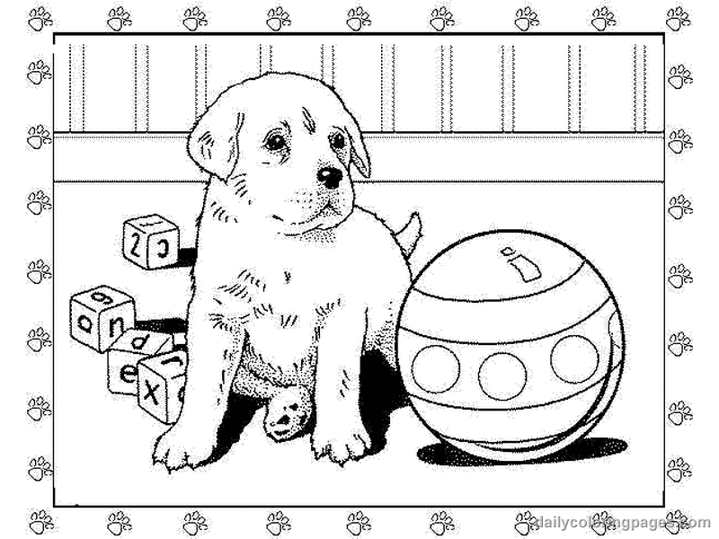 Coloring page: Puppy (Animals) #2930 - Free Printable Coloring Pages