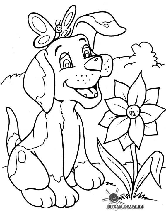 Coloring page: Puppy (Animals) #2951 - Free Printable Coloring Pages