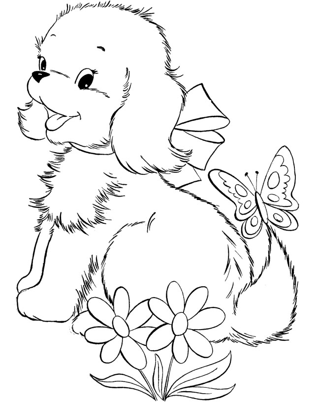 puppy free coloring pages