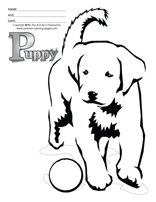 Coloring page: Puppy (Animals) #3050 - Free Printable Coloring Pages
