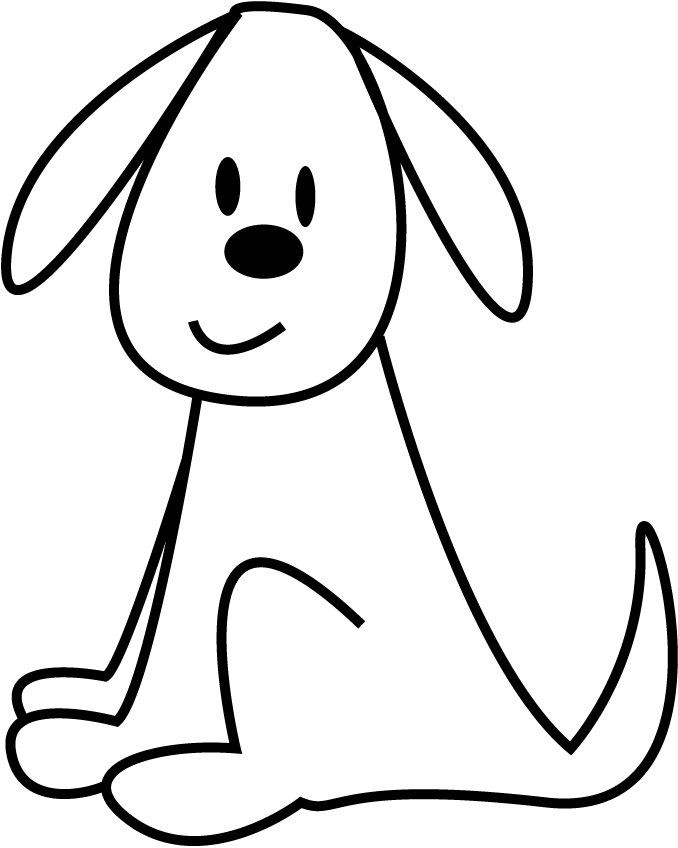 Drawing Puppy #3085 (Animals) – Printable coloring pages