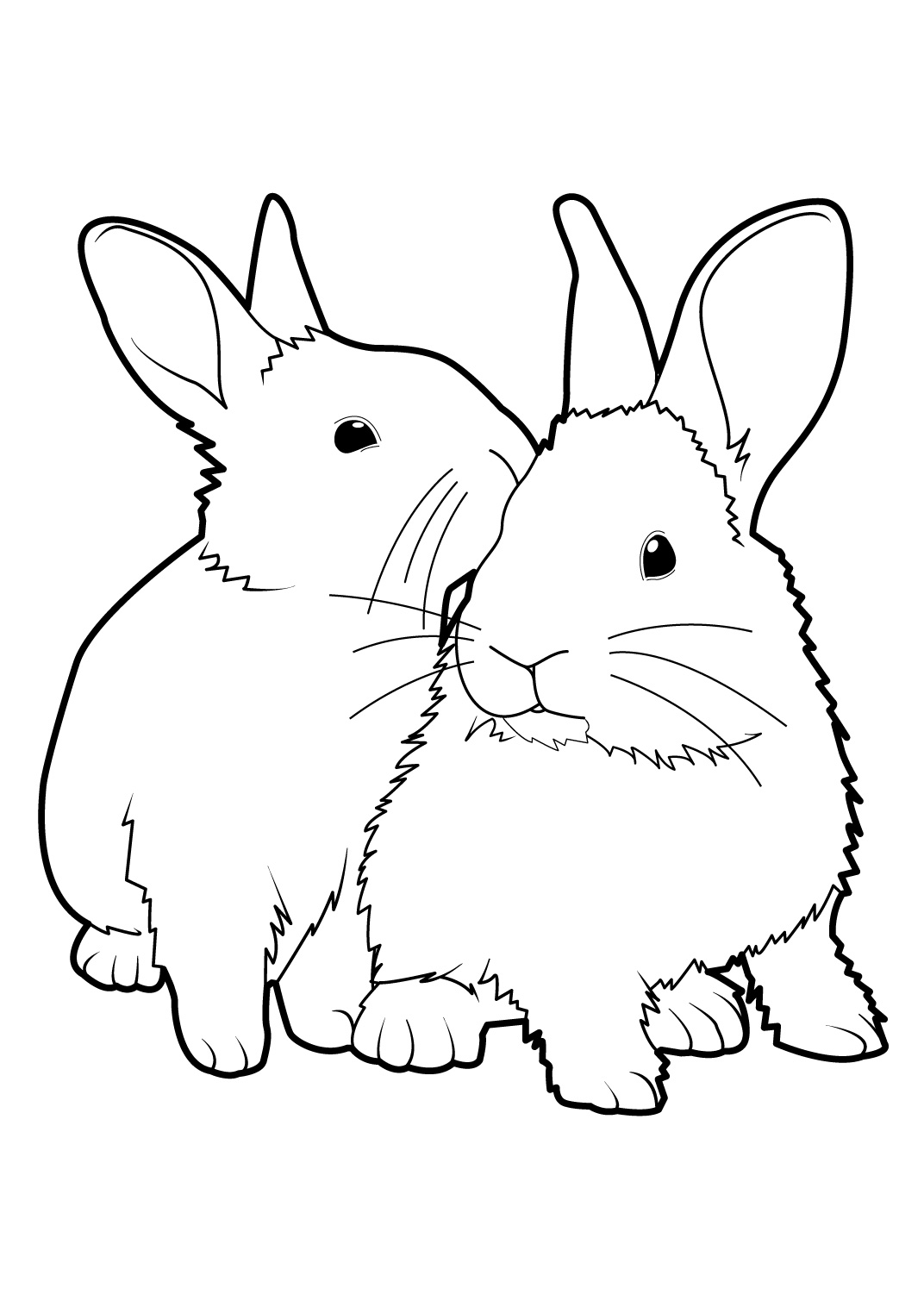 Coloring page: Rabbit (Animals) #9503 - Free Printable Coloring Pages