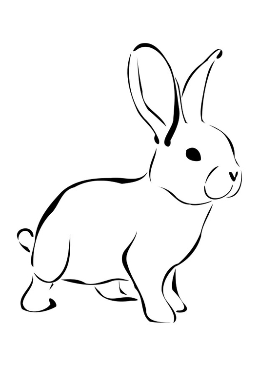 Coloring page: Rabbit (Animals) #9528 - Free Printable Coloring Pages