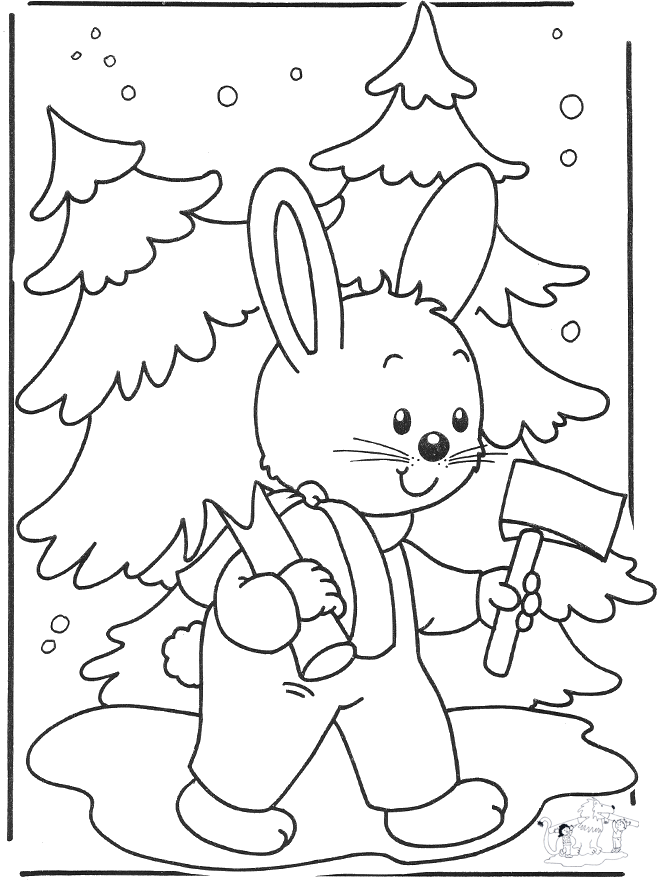 Coloring page: Rabbit (Animals) #9574 - Free Printable Coloring Pages