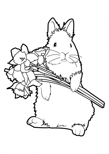 Coloring page: Rabbit (Animals) #9575 - Free Printable Coloring Pages